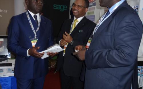 Le PDG Denis Ngokana de AOGC ex PDG de la SNPC au stand MTI